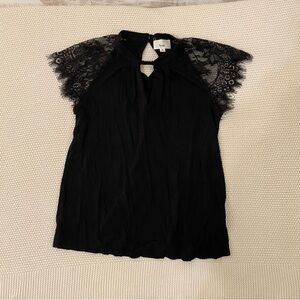 Faerie goth  Black Lace Sleeve Blouse